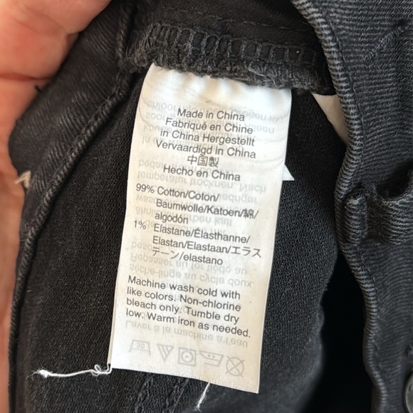 Madewell Black Button Fly High Rise Denim Shorts Size 32 - Picture 4 of 5